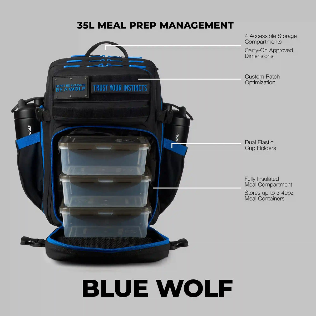 35L Blue Wolf Meal Prep Management