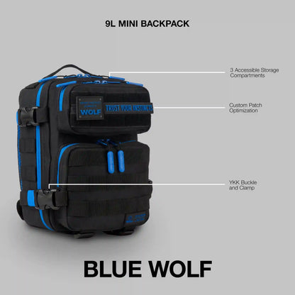 9L Backpack Mini Blue Wolf
