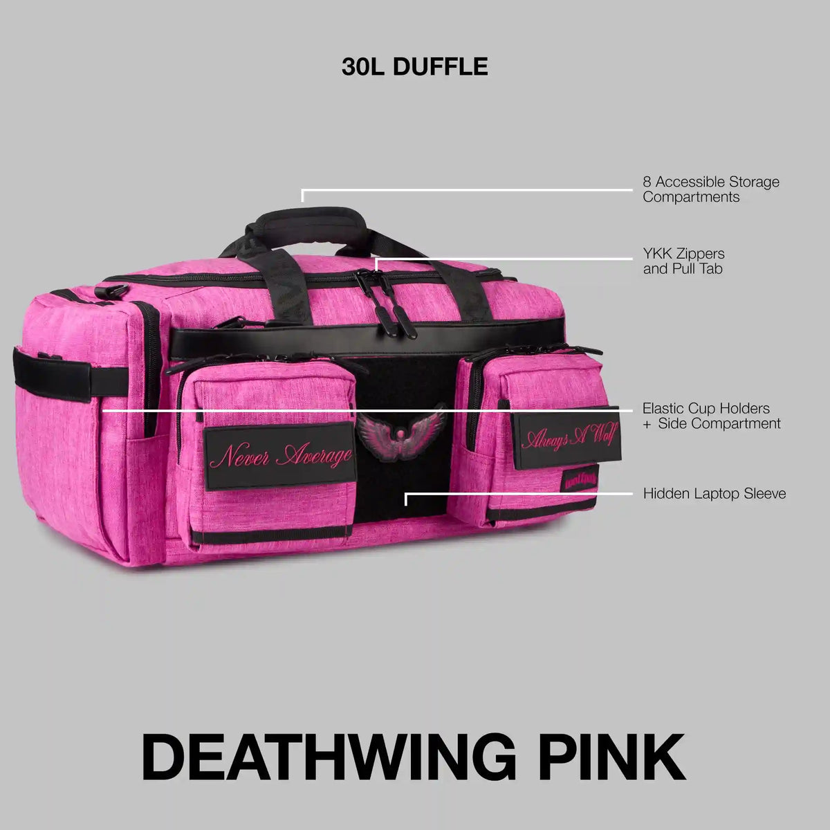 30L Perfect Duffle Bag Deathwing Pink