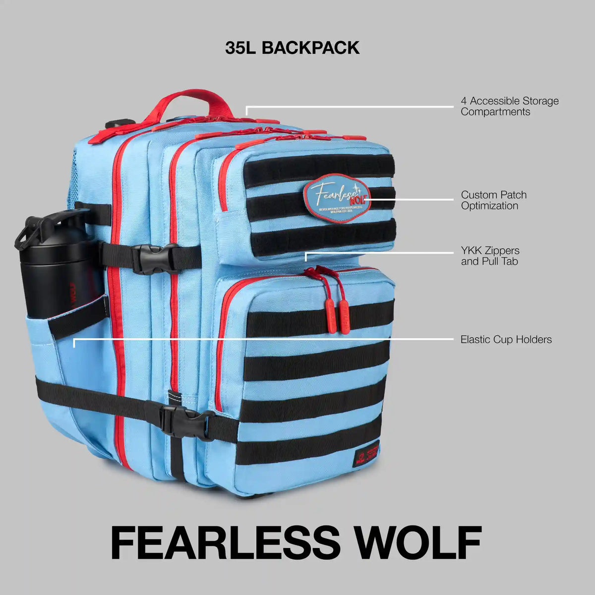 35L Backpack Fearless Wolf