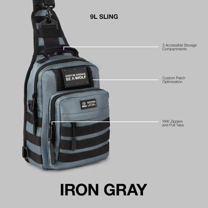9L Tactical Sling Bag Iron Gray