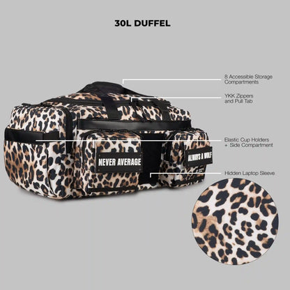 30L Perfect Duffle Bag Leopard