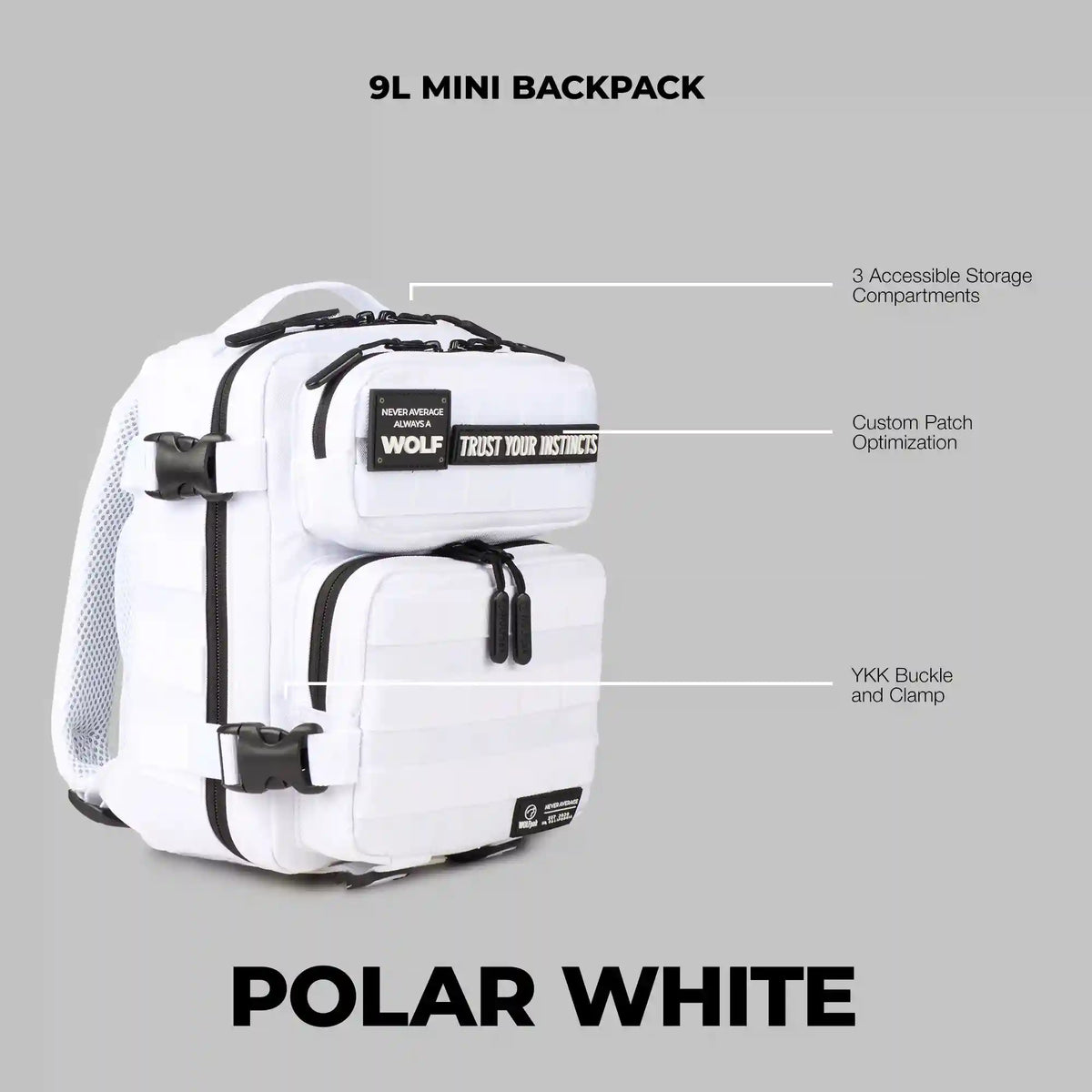9L Backpack Mini Polar White
