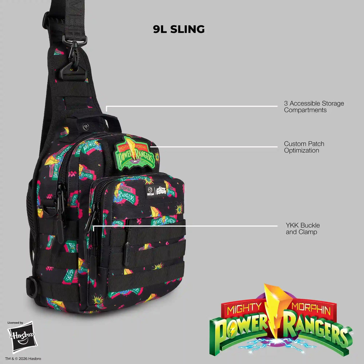 9L Tactical Sling Bag Power Rangers
