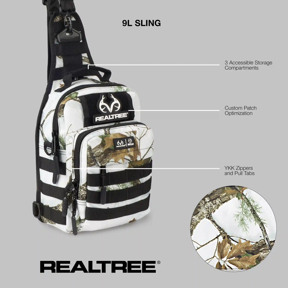 9L Tactical Sling Bag Realtree® APX Snow