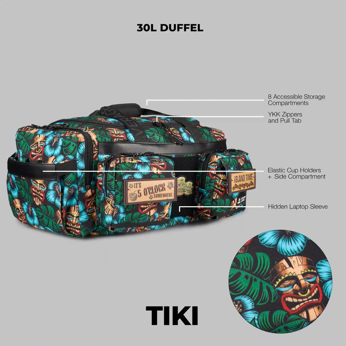 30L Perfect Duffle Bag Tiki