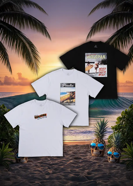 Tropical Rebellion T-Shirt Bundle (S, M, & L) White